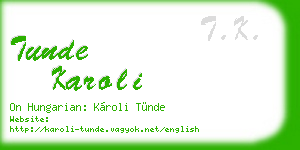 tunde karoli business card